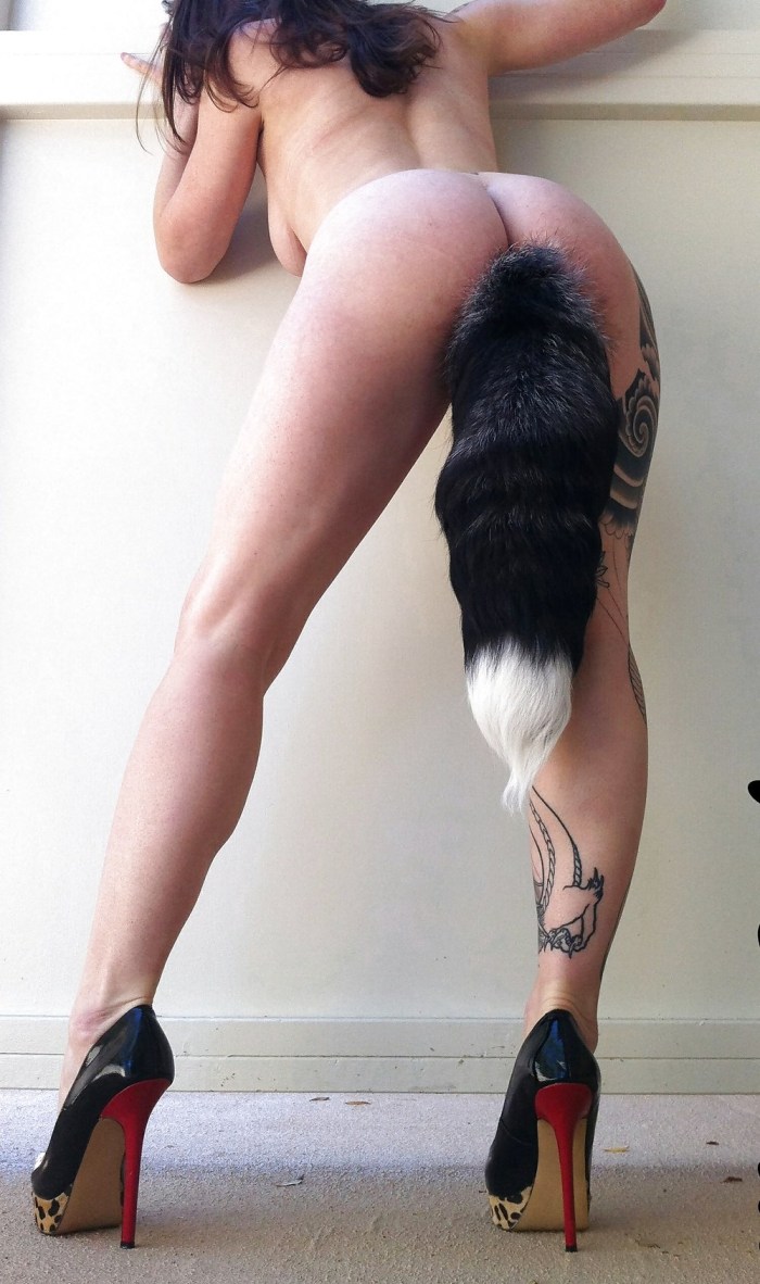 Girl with anal tail