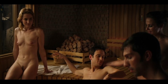Naked scenes from films in the bath