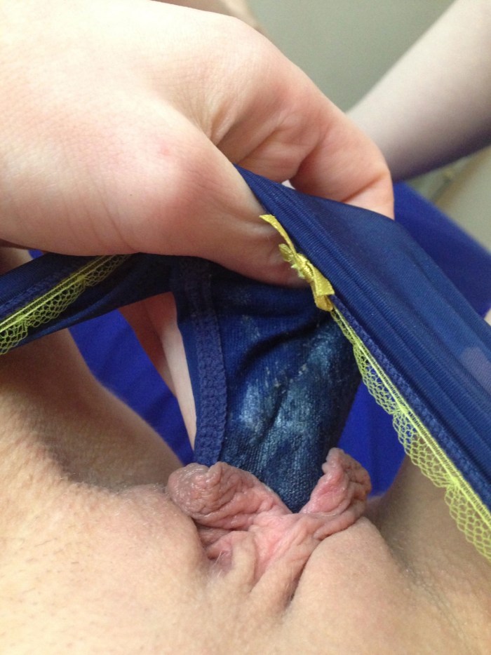 Wet women's panties from excitement