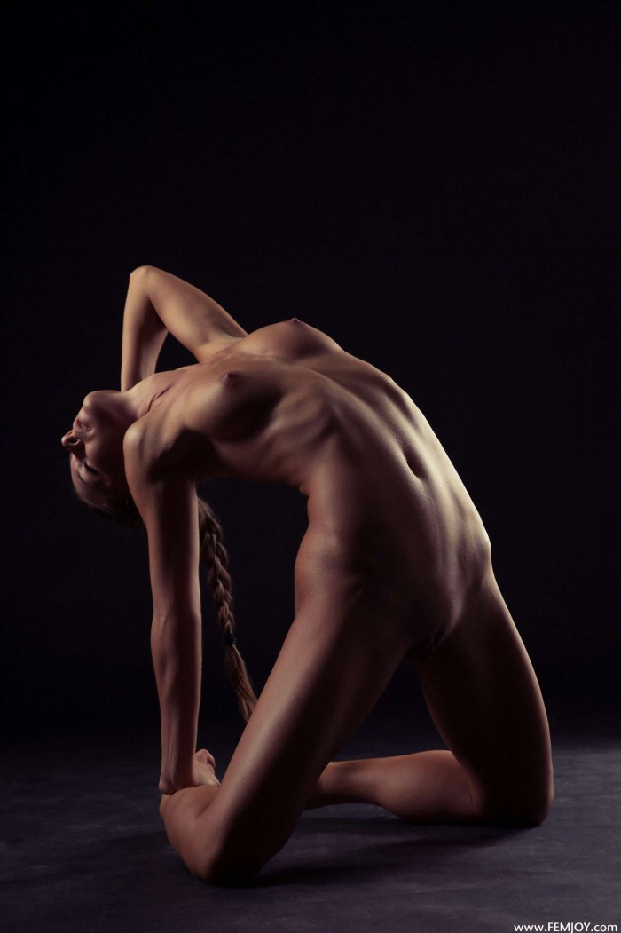 Naked little gymnasts