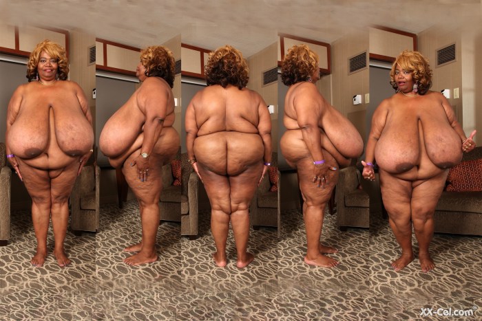 Old flabby naked old women