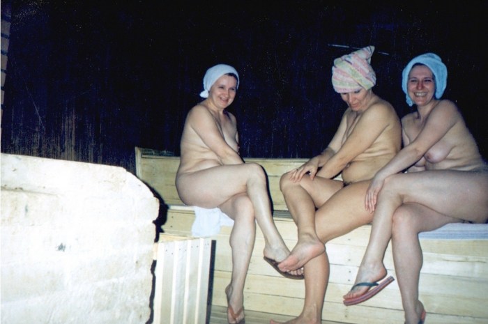 Village girls in the bathhouse