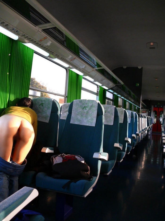 Naked women in transport