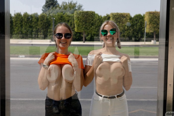 Mature undressed in the park