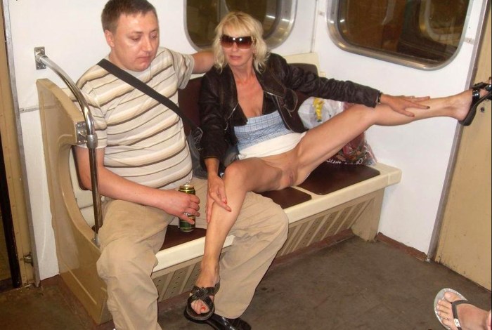 Erotic photo shoot in the subway