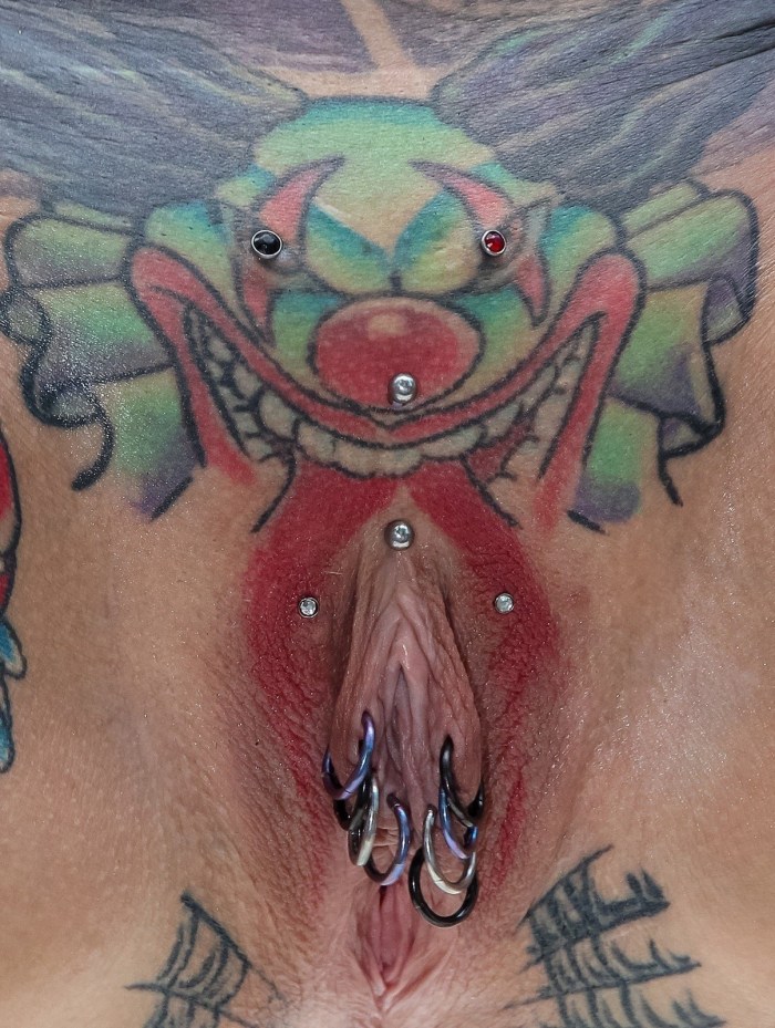 Erotic tattoo on vagina