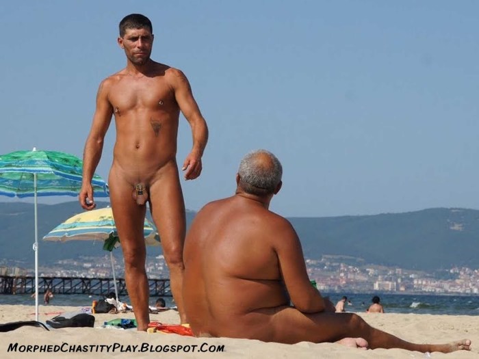 Beautiful naked guys on the beach