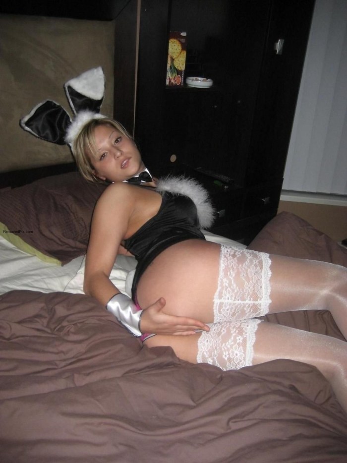 Wife in an erotic suit