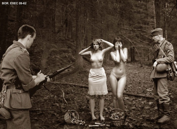 Naked girls with weapons