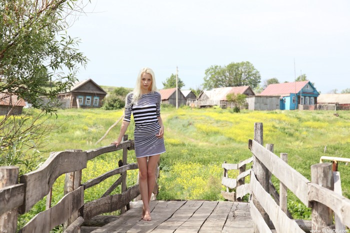 Girl in the barn