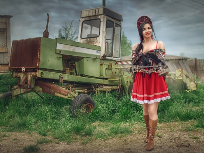 Irina Toneva on the hay