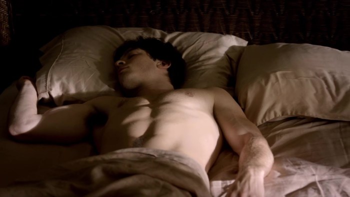 A man in bed