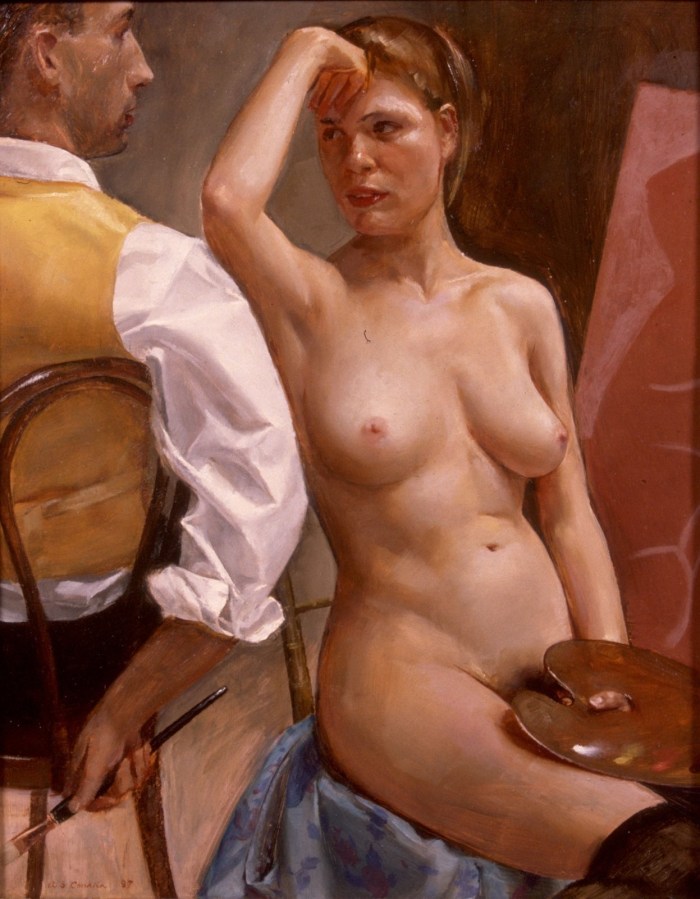 Porn movie Artist with a model