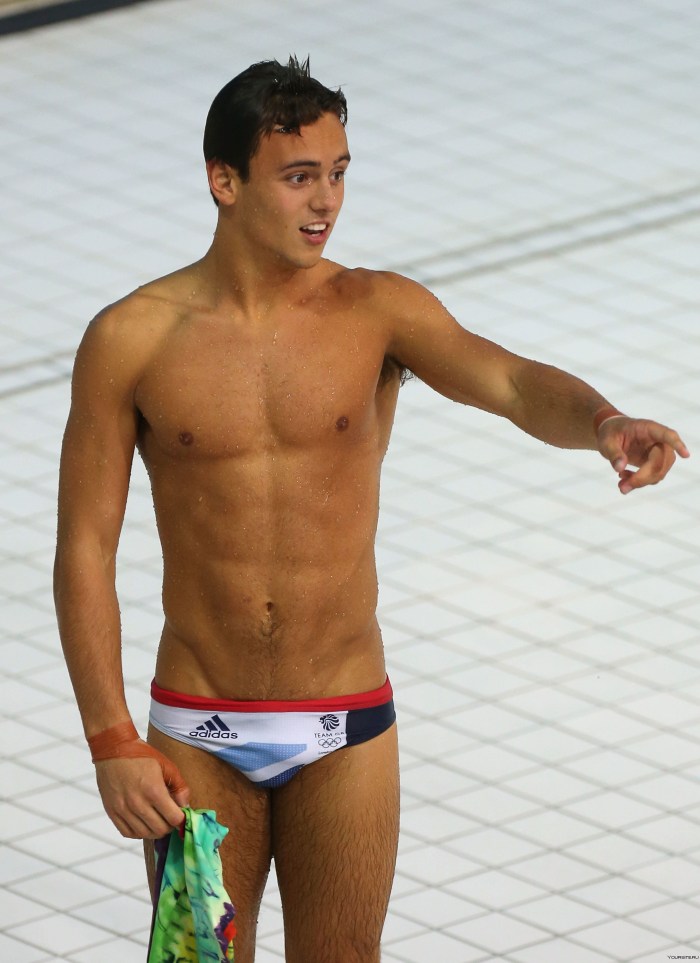 Male swimming naked