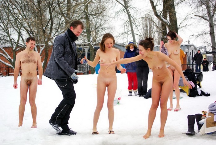 New Year's party naked