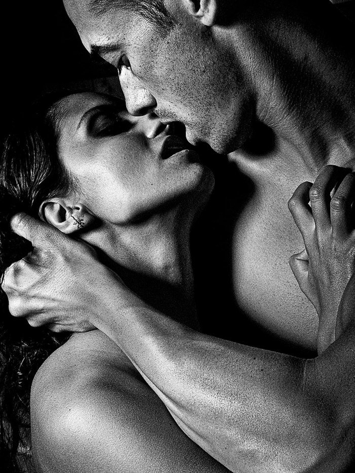 Sensual kiss