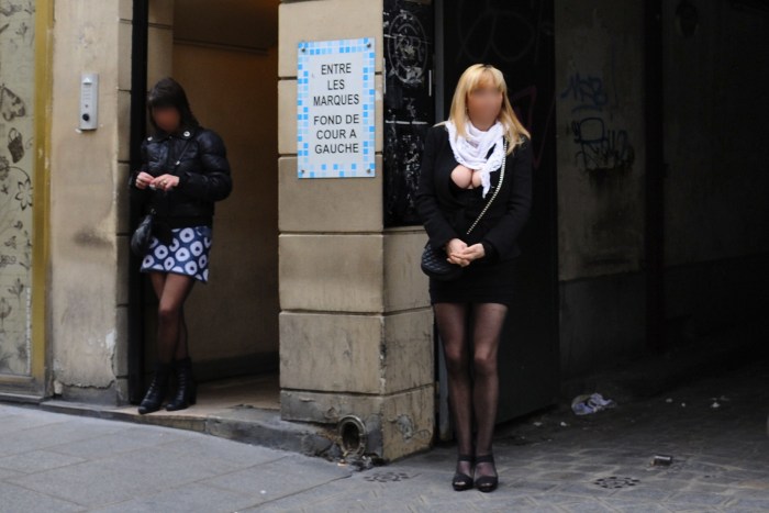 Transvestites on the streets of the city