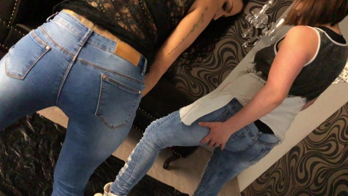 Girls are written in jeans