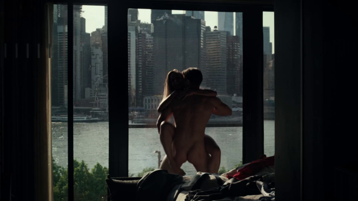 Fuck by the window of skyscraper