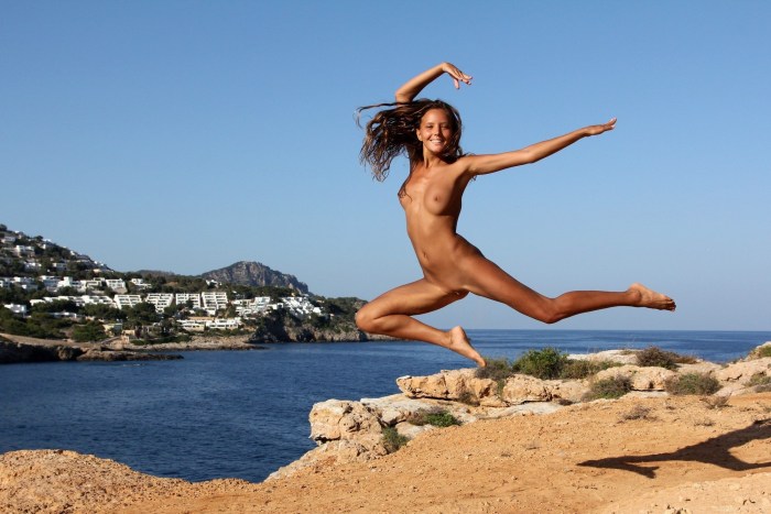 Naked young nudists