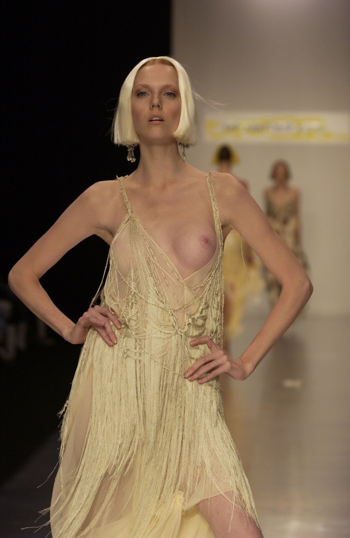 Naked fashion models at shows
