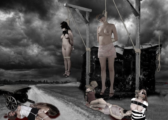Torture and execution of naked women