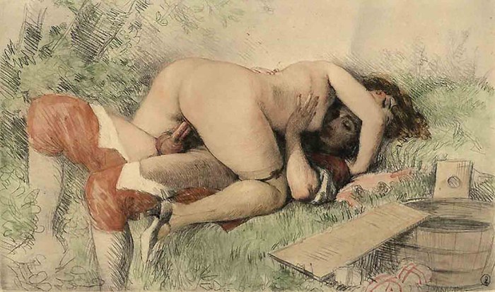 Ancient pornographic painting