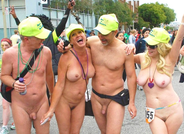 Girls without clothes in public