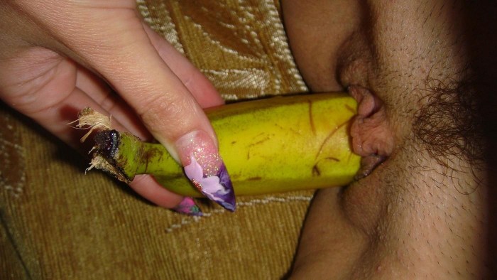 Masturbation of girls banana