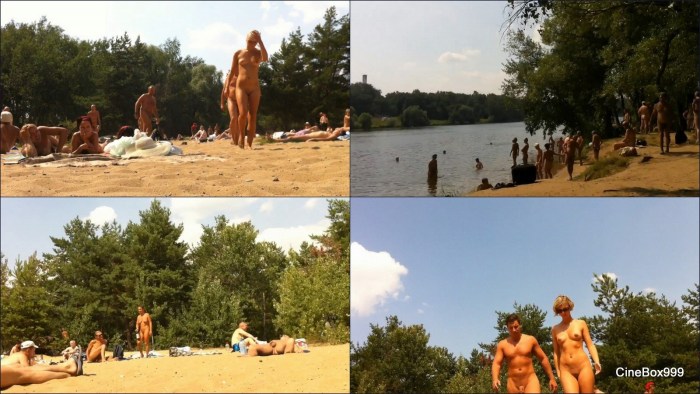 Naked wife is on the beach