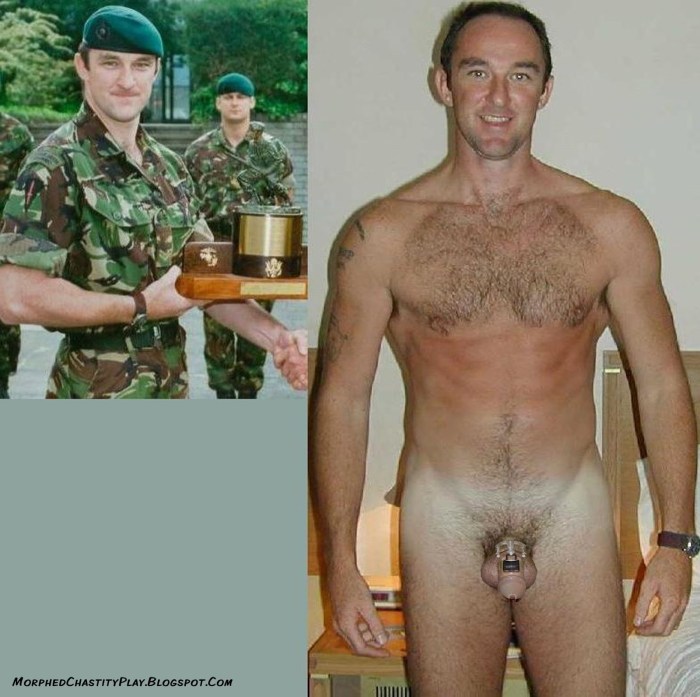 Naked Russian military guys