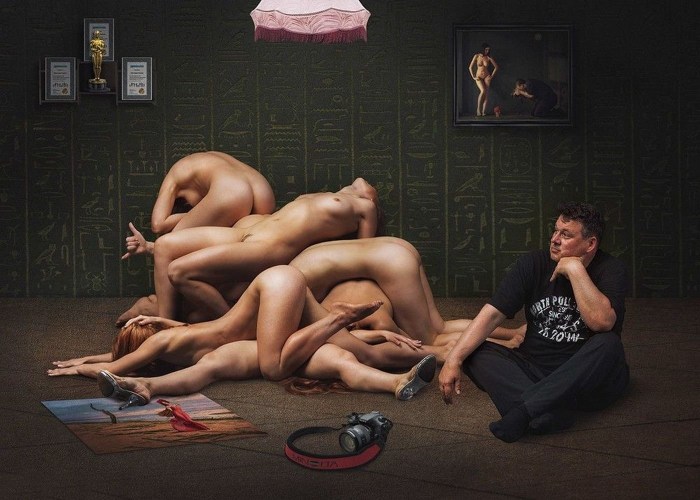 Porn actresses on the set of porn films
