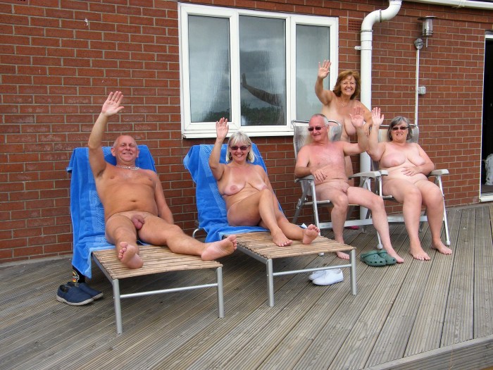A lot of naked women on the beach