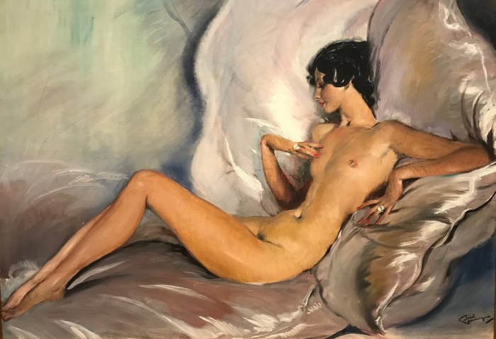 Jean-Gabriel Domerg "lying naked"