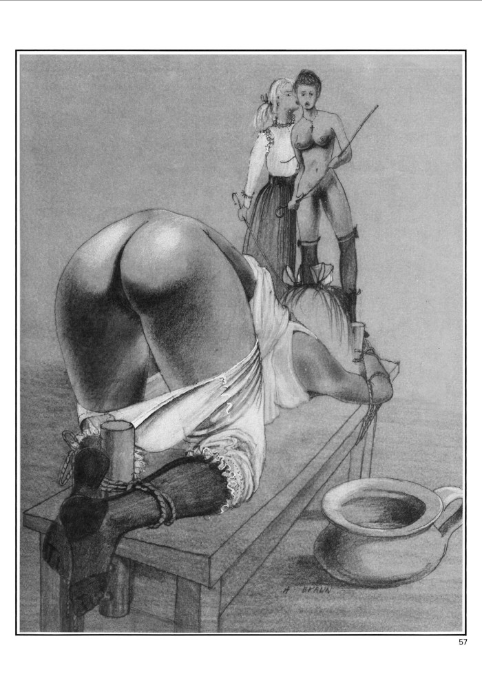 Girl in the blocks of BDSM