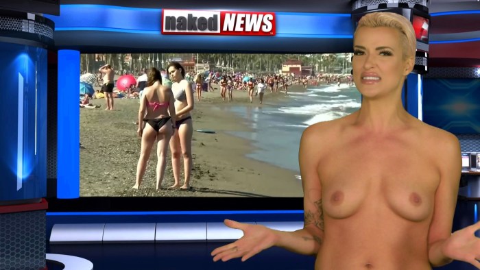 Naked presenters danced in the studio
