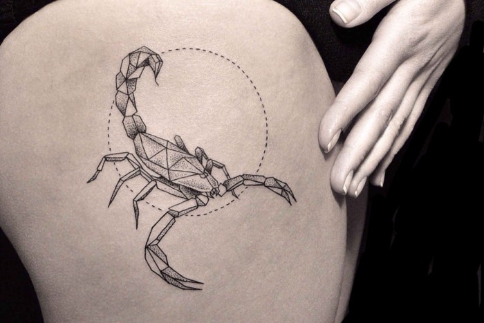 Intimate tattoo of Scorpio