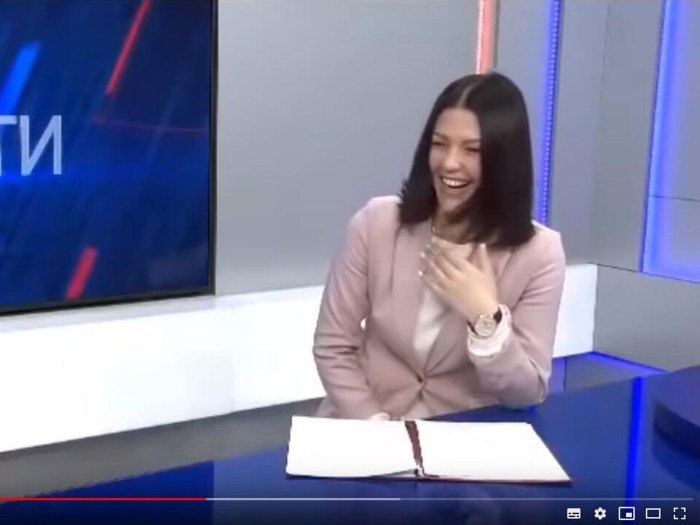 Irina Sashina cowards on the air