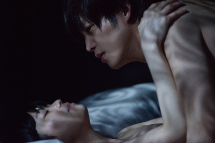 A couple in bed