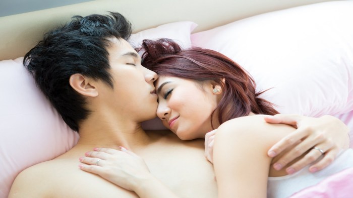 Lovers in bed