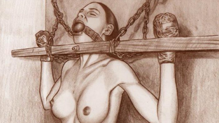 Naked pregnant Japanese BDSM