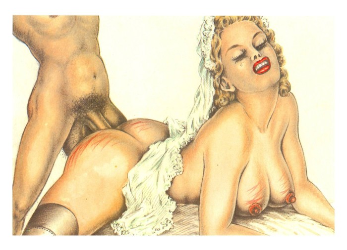 Pornographic drawings with a pencil