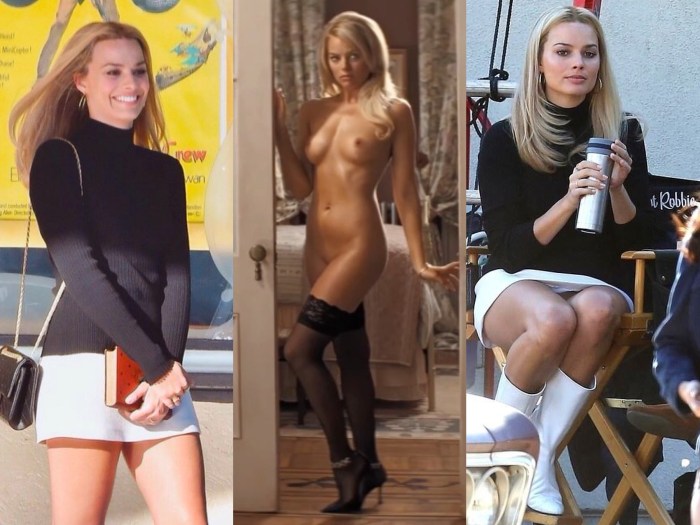 Naked actress Margot Robbie