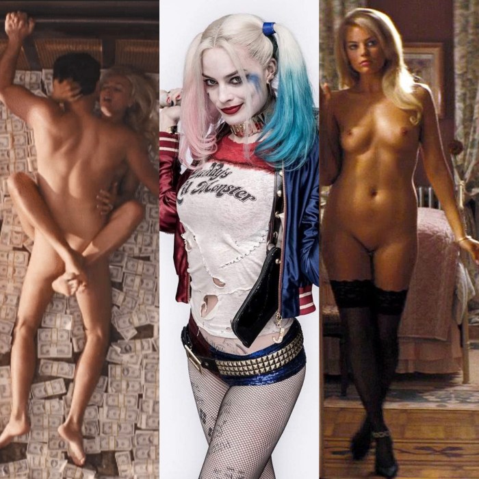 Margot Robbie Wolf with Wall Street Nude