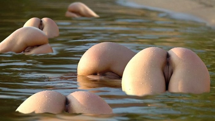 Erotic photo shoot on a boat