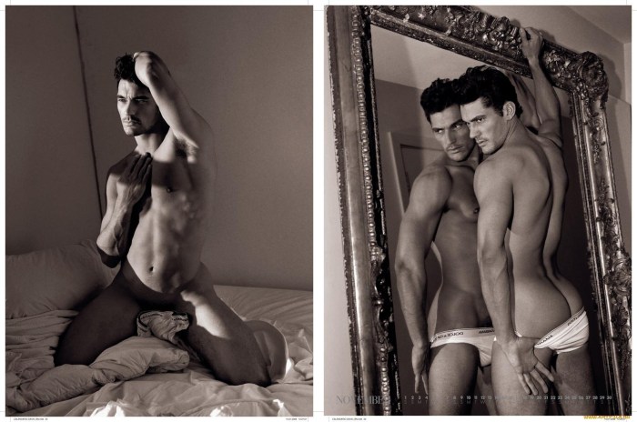 Naked fitness man and woman