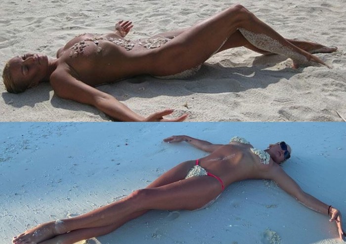 Volochkova Anastasia at sea naked