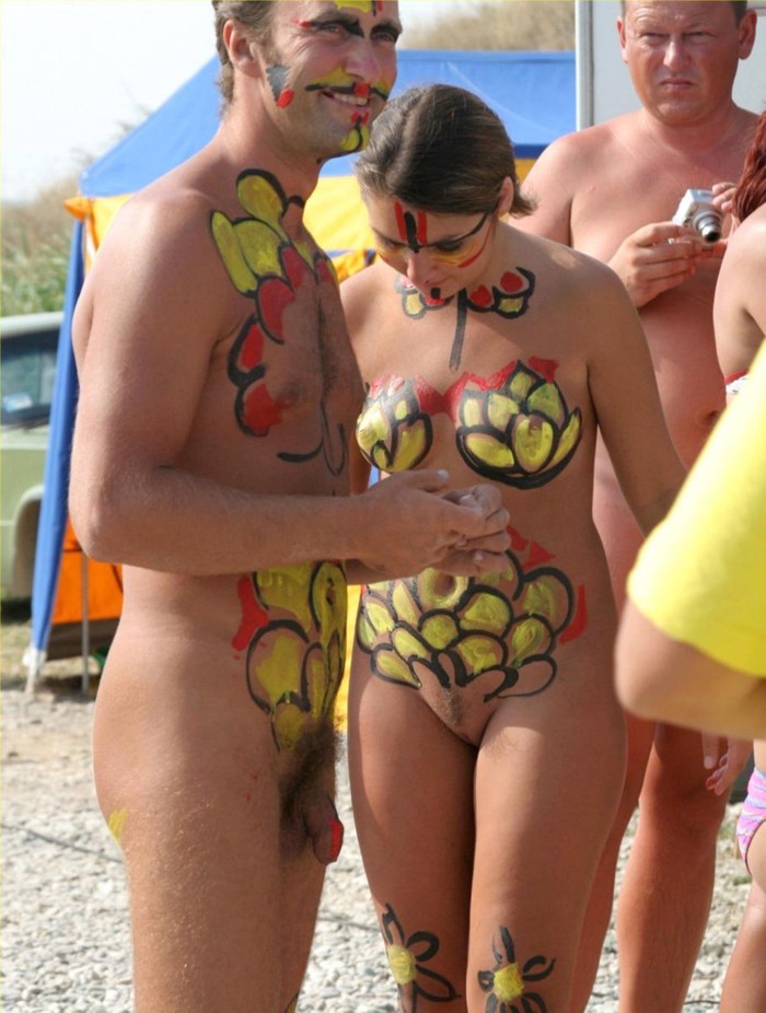 Naked women on a nudic beach