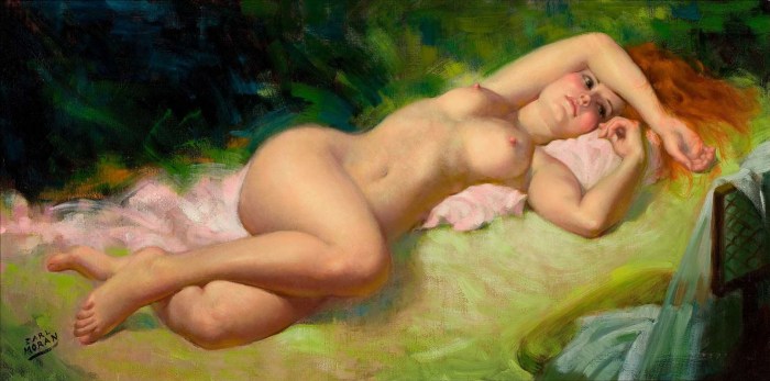 Jean Gabriel Domerg artist in the style of nude