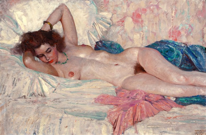 Eric Valles painting nude